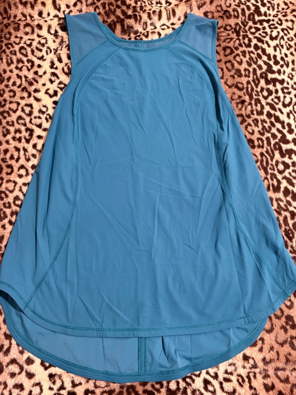 Lululemon Blue Athletic Sleeveless Tank Top Thick Mesh Straps